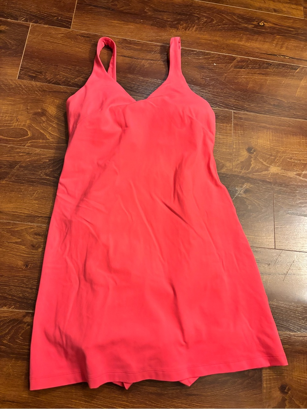 Lululemon Align Dress Size 6 Coral Red Nulu Built-In Shorts Shelf Bra
LW1EZSS